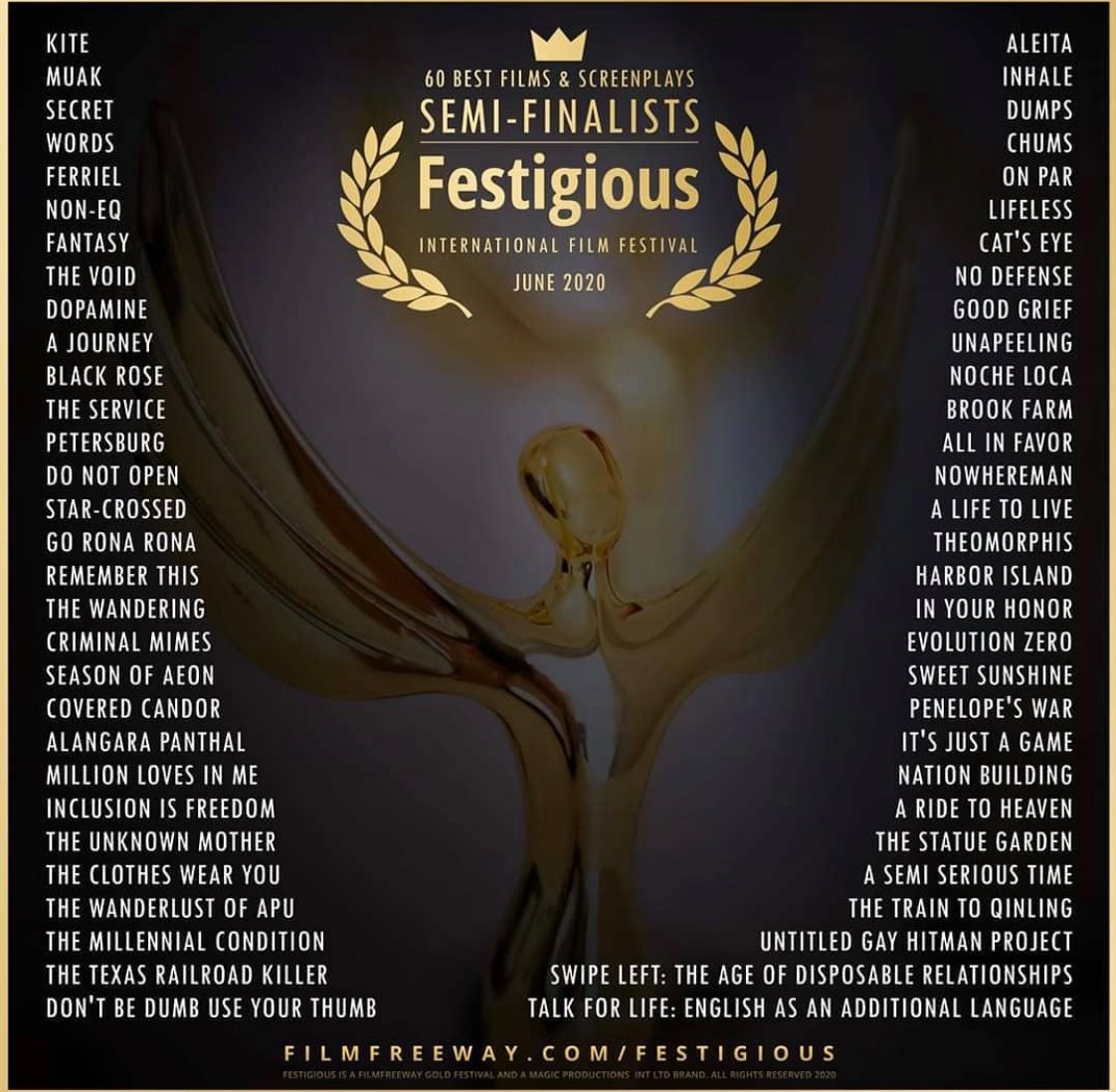 Kalkaden Productions Does It Again; Semi-Finalists in the Festigious Film  Festival – Darlene Morrison